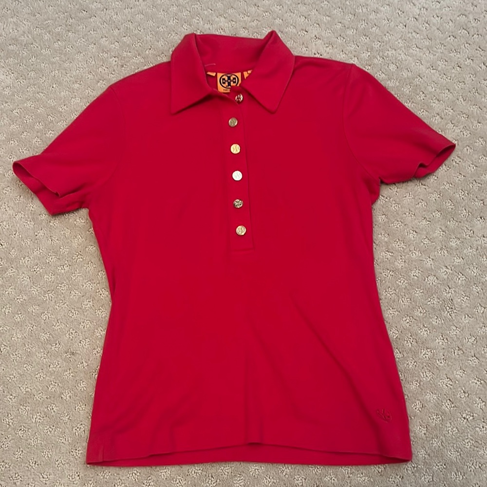 Tory Burch red polo